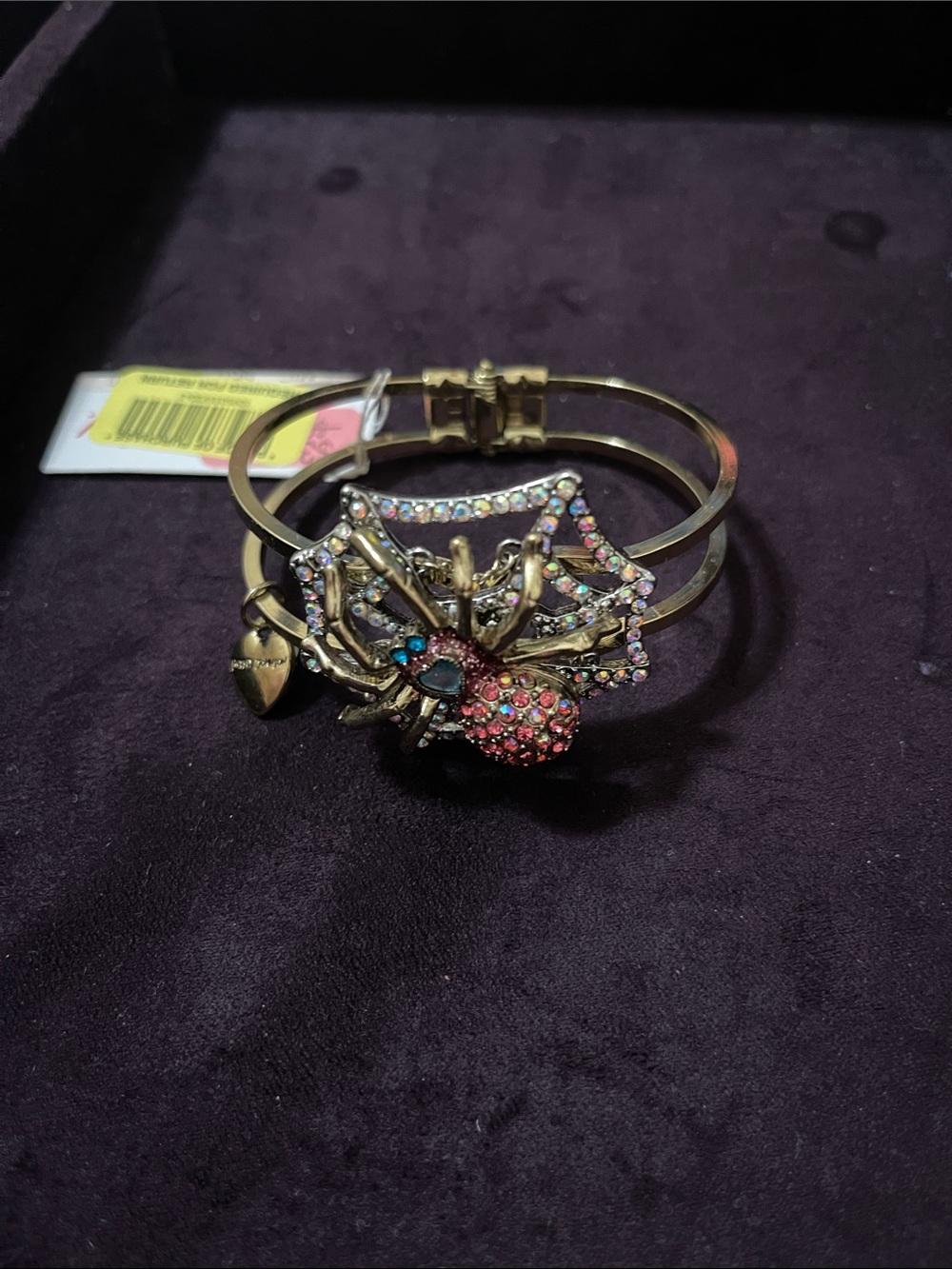 Betsey Johnson spider gold bracelet NWT